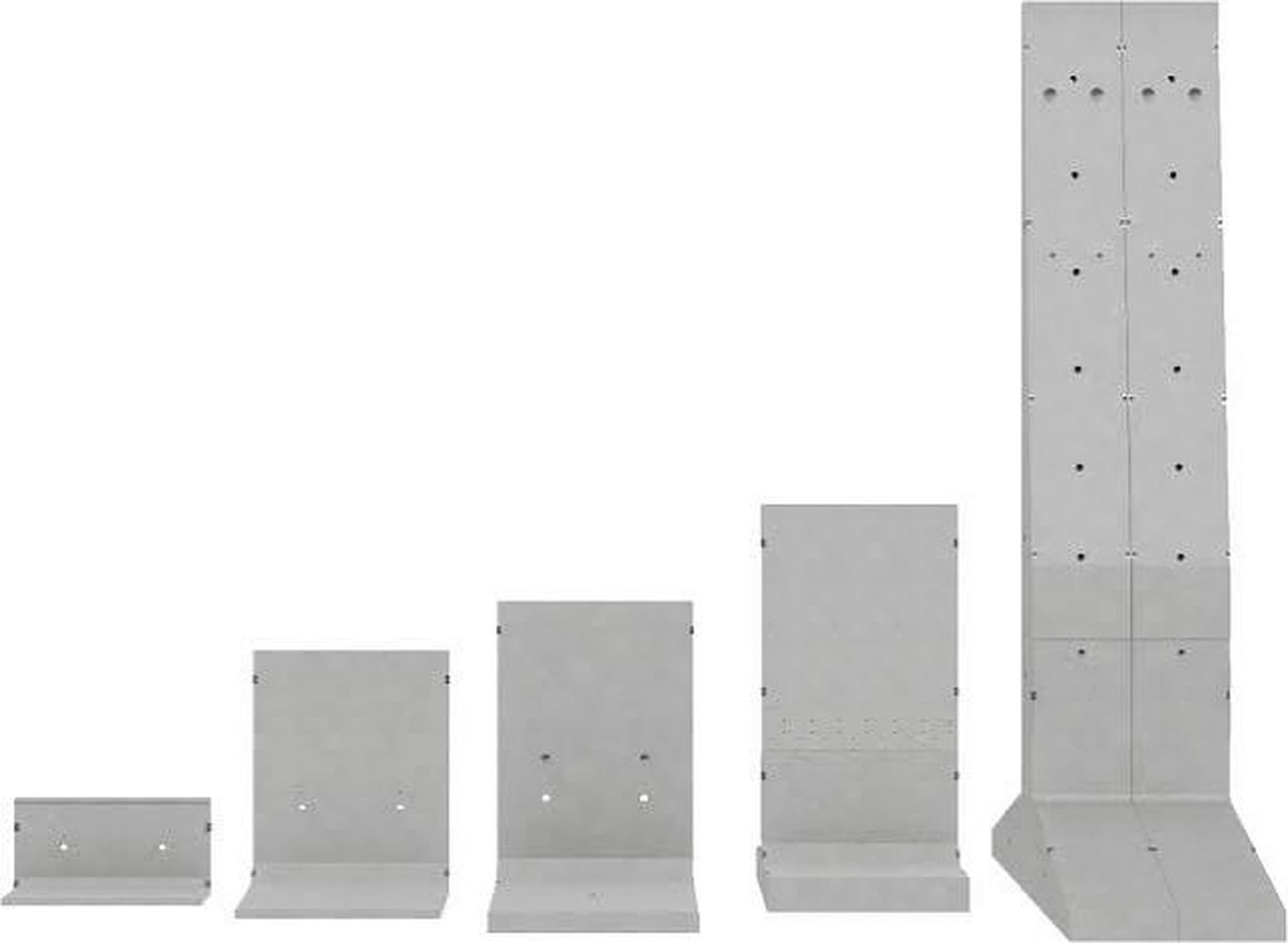 Segmental precast retaining wall height range